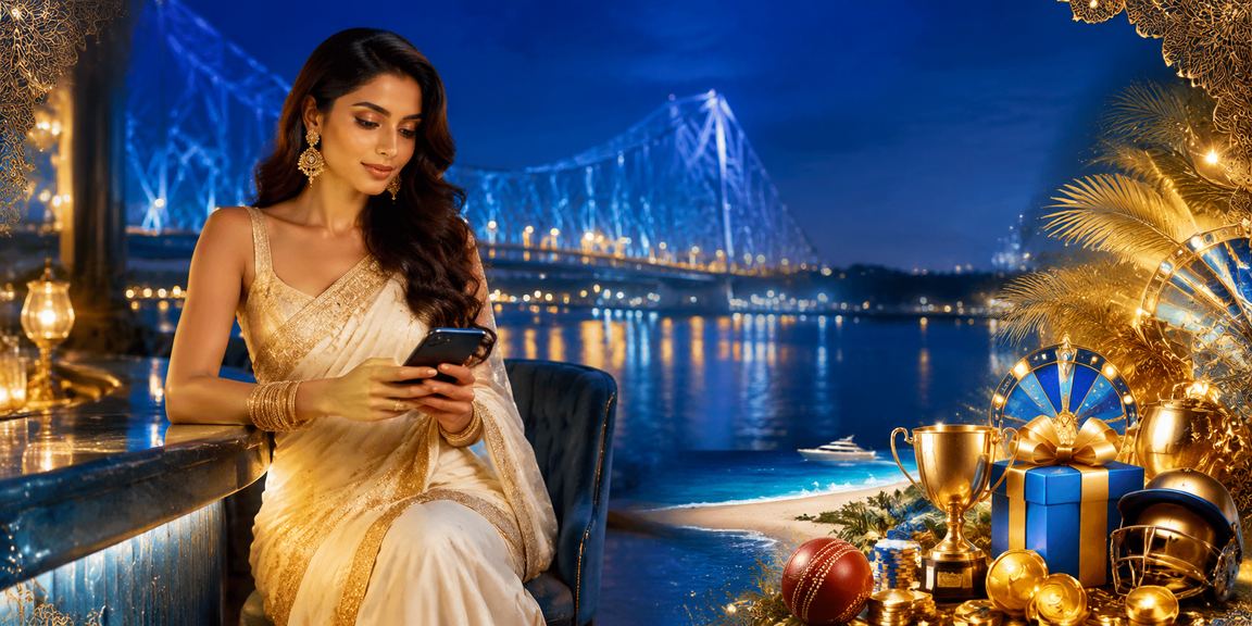 Cricket fans watching live match in Kolkata near Howrah Bridge